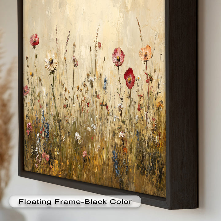 Vintage Wild Flowers – Rustic Floral Oil Painting