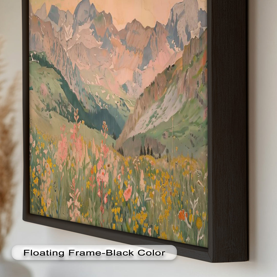 Wildflower Mountain – Serene Landscape Oil Painting