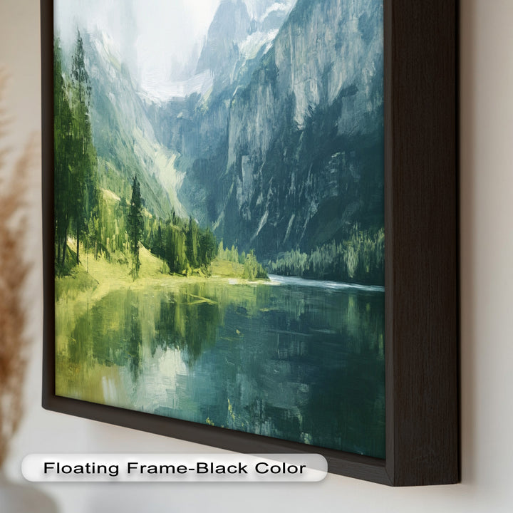 Mountain with a Lake – Modern Oil Painting