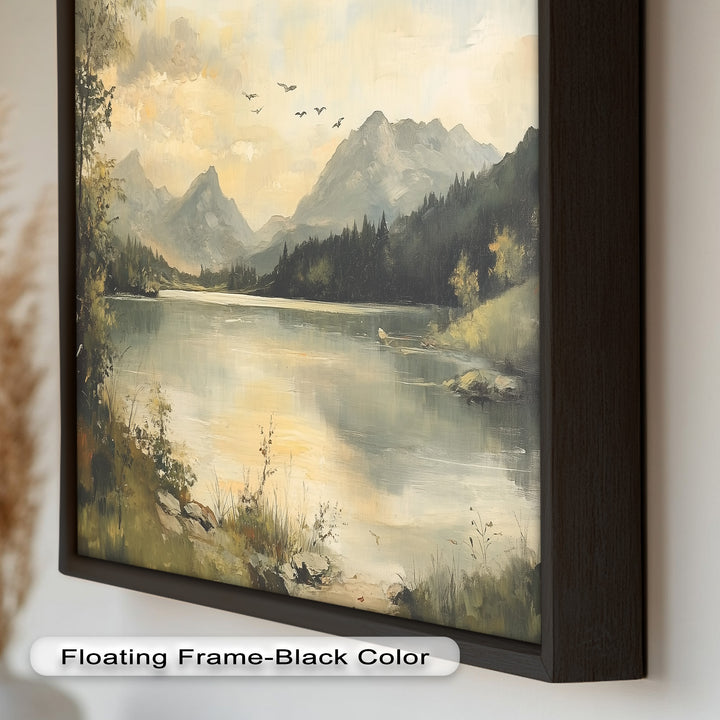 Vintage Wild River – Landscape Oil Painting