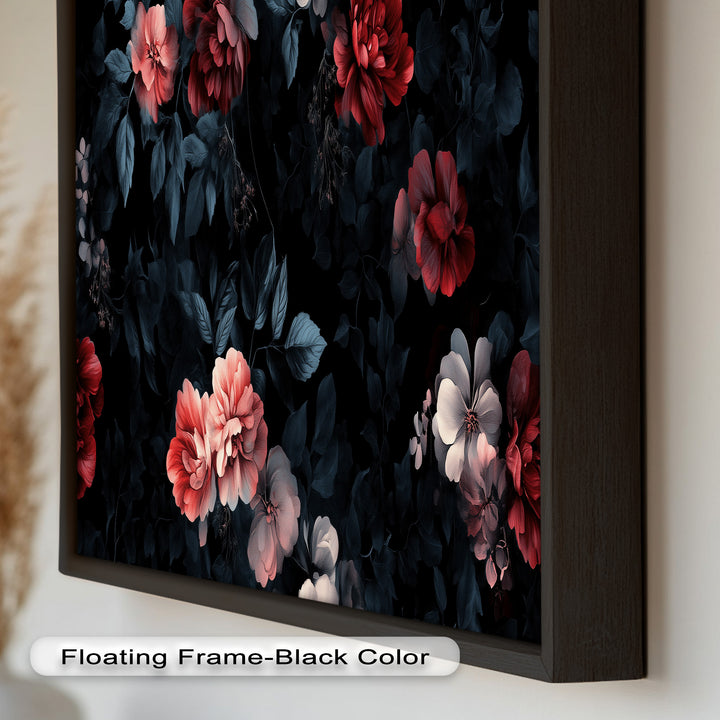 Dark Romantic Floral Wall Art – Floral Oil Painting