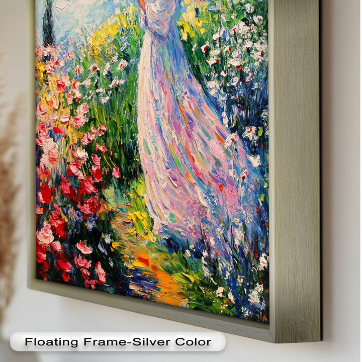 Woman in Floral Crown - Impressionist Oil Painting