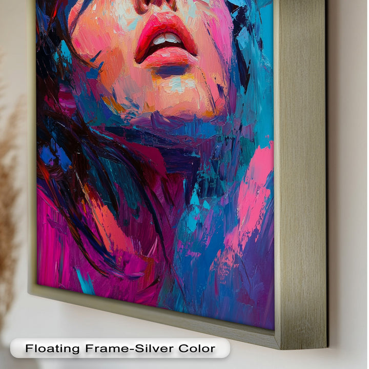 Ecstasy in Color – Vibrant Expressionist Portrait Oil Painting
