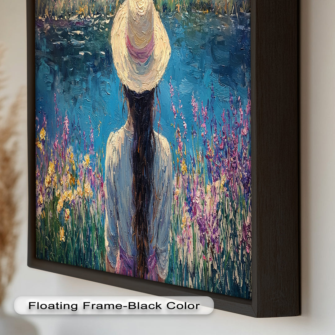 Girl by the Water – Impressionist Oil Painting