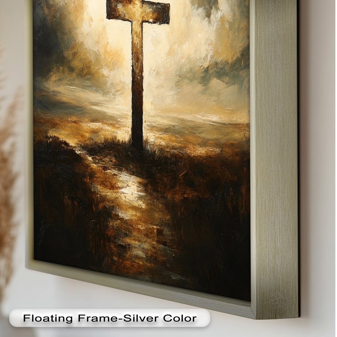 Licht der Erlösung – Christliches Kreuz Ölgemälde