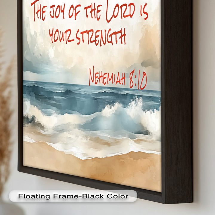 Nehemiah 8:10 – Joy of the Lord Bible Verse Oil Painting