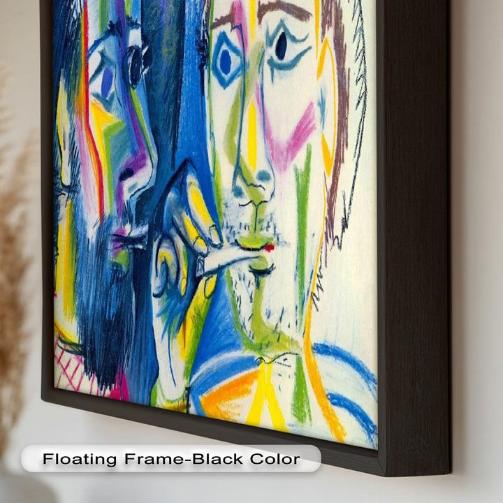 Two Men Smoking by Pablo Picasso – Expressionist Oil Painting