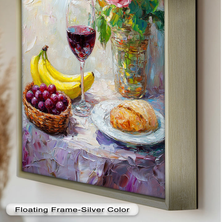 Rose & Fruit Kitchen Decor - Still Life Oil Painting
