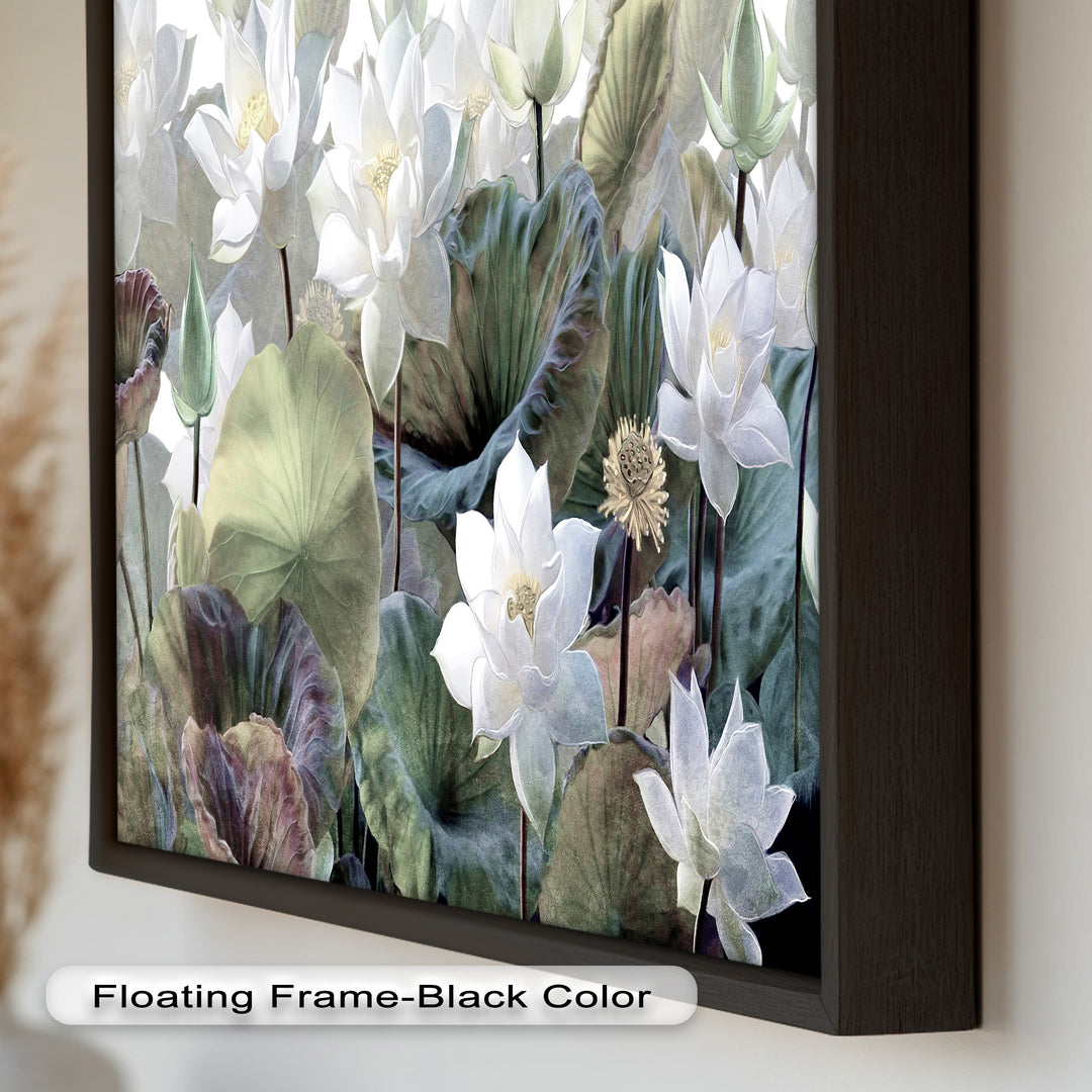 Lotus Flower Botanical – Elegant Floral Oil Painting
