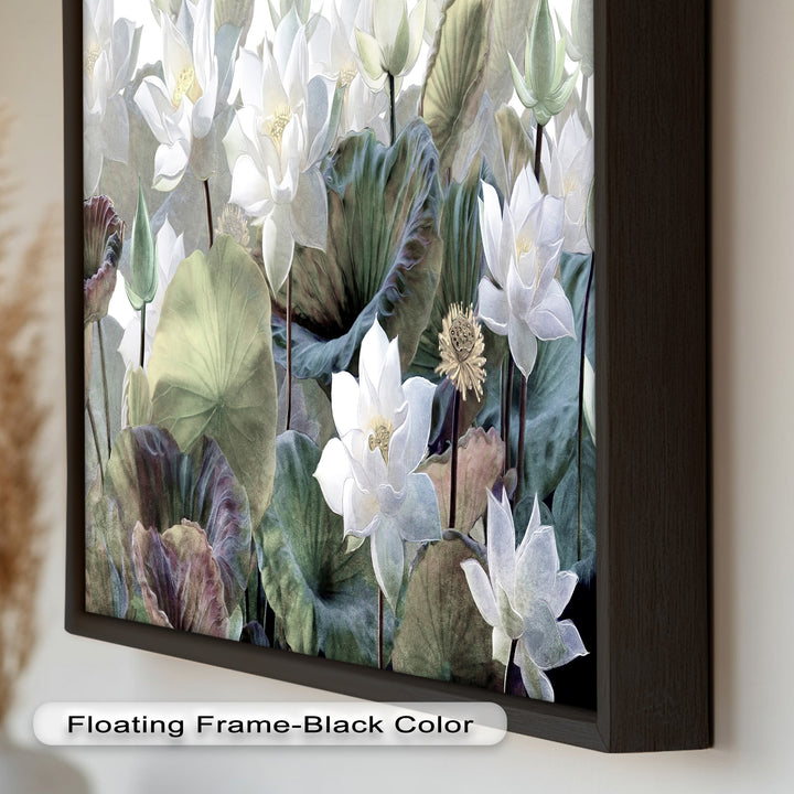 Lotus Flower Botanical – Elegant Floral Oil Painting