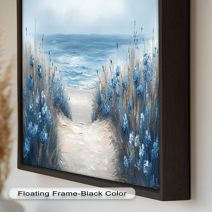 Coastal Beach Path Wall Art – Landscape Oil Painting