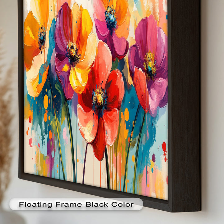 Colored Flowers – Vibrant Floral Oil Painting