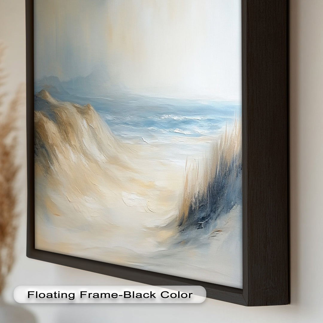 Coastal Beach Seagulls – Tranquil Seascape Oil Painting