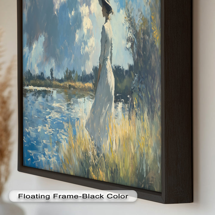 Lady by the River – Impressionist Oil Painting