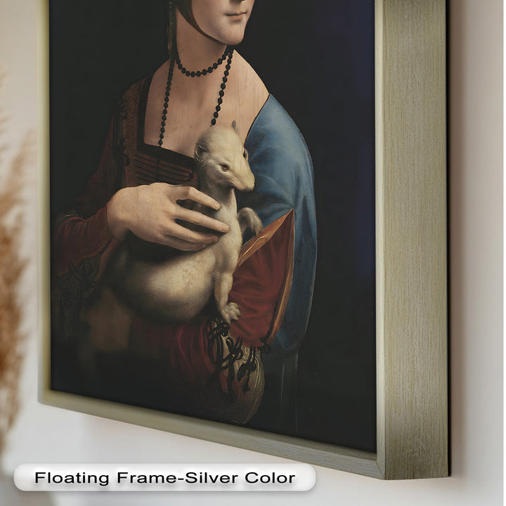 Dame mit Hermelin – Renaissance Portrait Historisches Ölgemälde