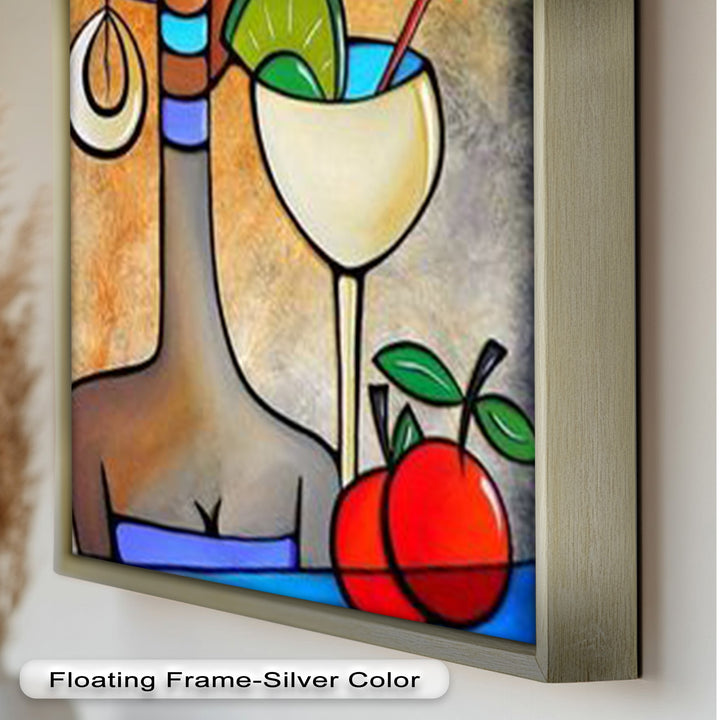 Tropical Gaze – Lebendiges Cocktail Muse Picasso Ölgemälde