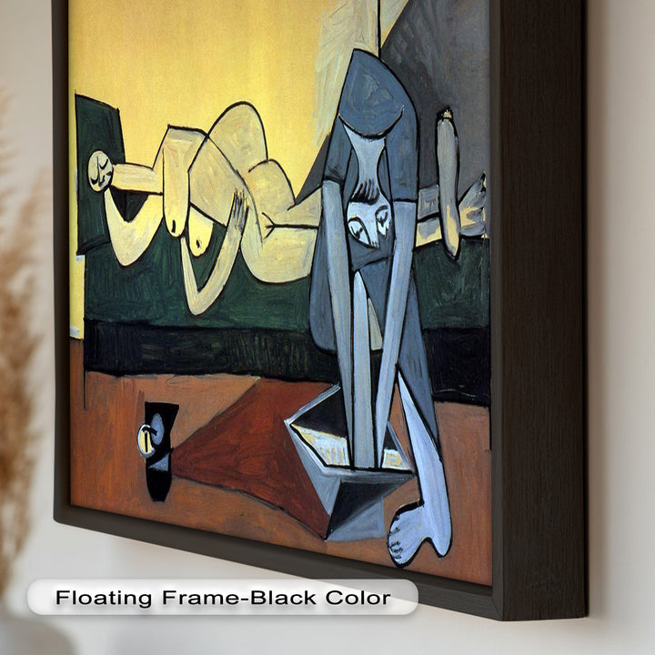 Picasso Frau mit Buch – Figuratives kubistisches Ölgemälde