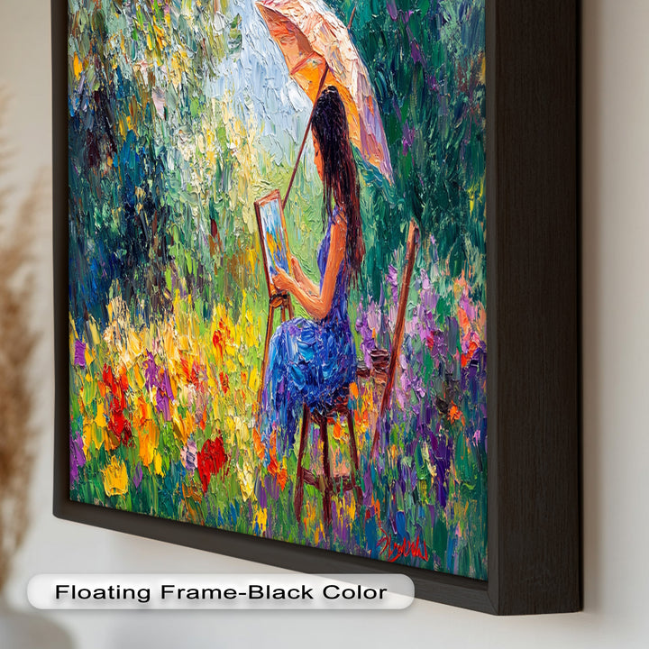 Colorful Garden Scene – Impressionist Oil Painting