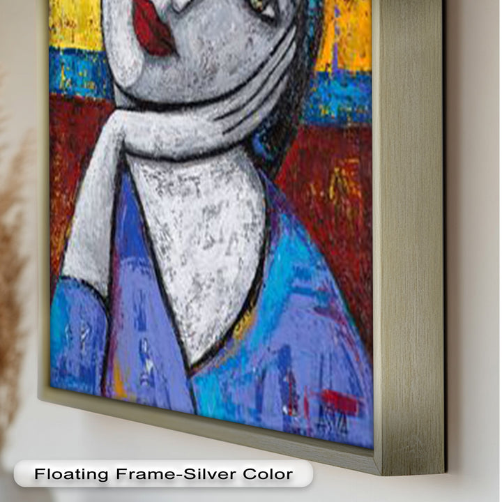 Quiet Reflection – Textured Modern Portrait Picasso Oil Painting