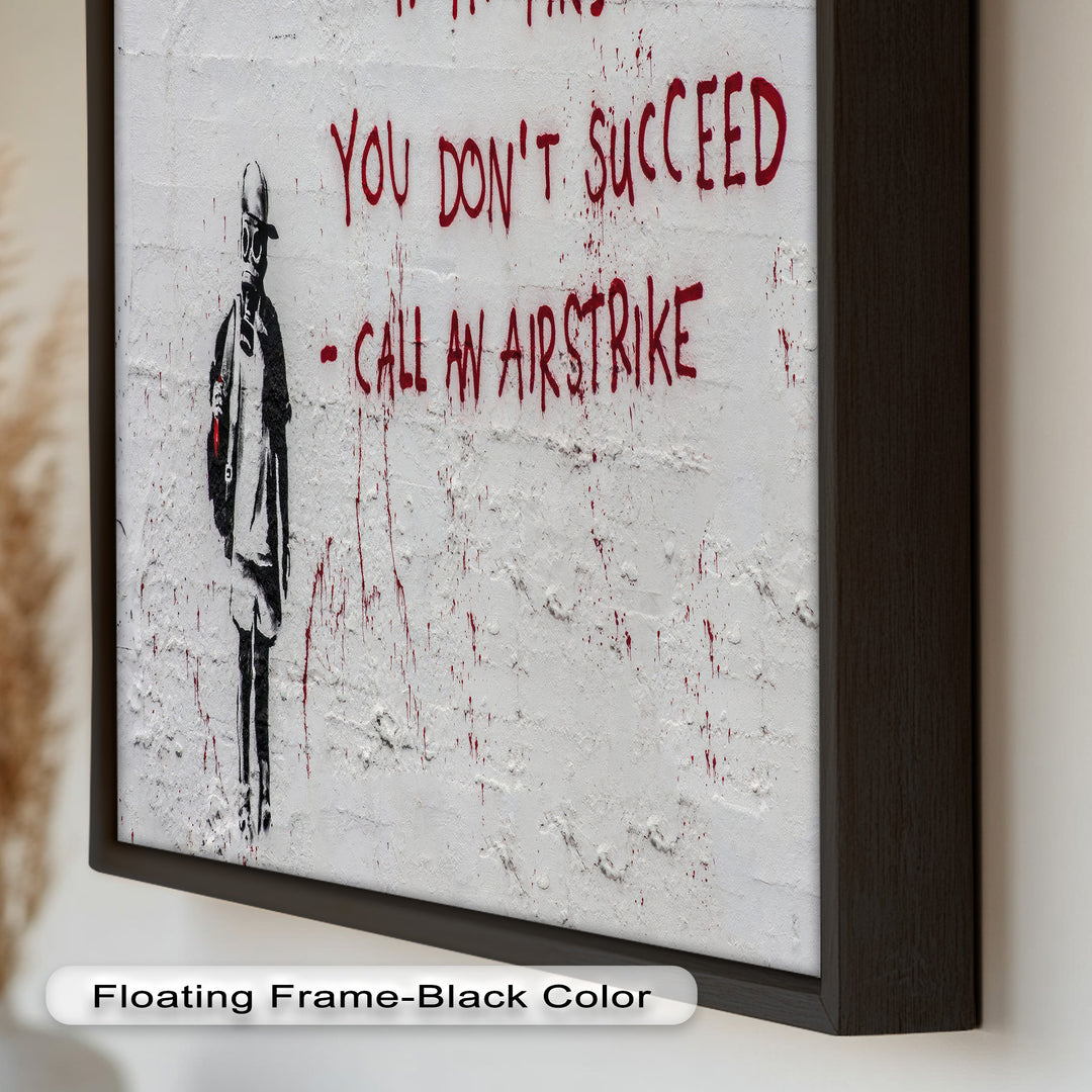 Call an Airstrike – Provocative Banksy Oil Painting