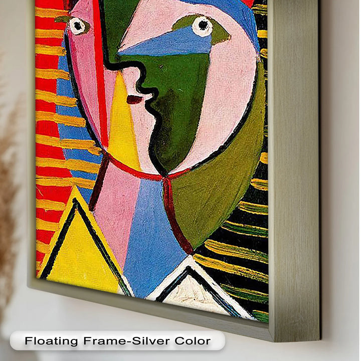 Split Gaze – Colorful Abstract Portrait Picasso Oil Painting - MyPhotoStation