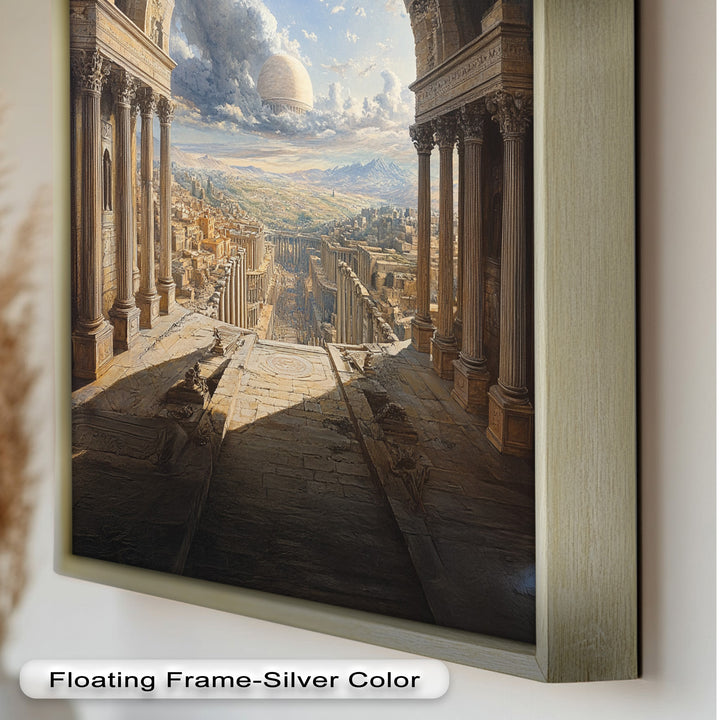 Celestial Archway over an Ancient Metropolis – Renaissance Oil Painting
