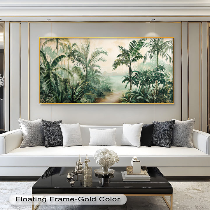 Tropical Garden Escape – Lush Jungle Oil Painting