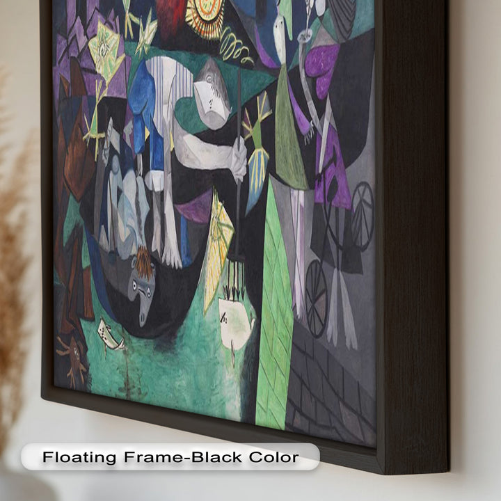 The Spiral Sun – Dynamic Surrealist Tableau Picasso Oil Painting