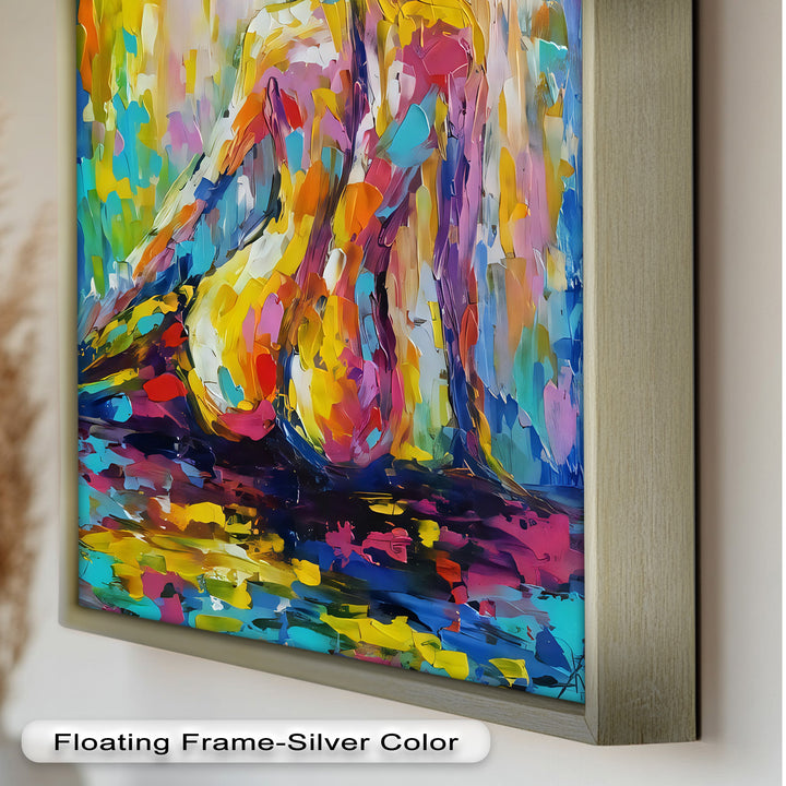 Radiant Reverie – Colorful Nude Impressionist Oil Painting