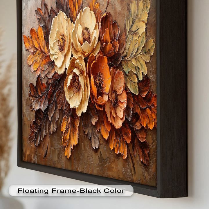 Golden Autumn Florals – Botanical Oil Paintings