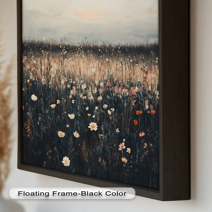 Wildflower Horizon – Framed Oil Painting