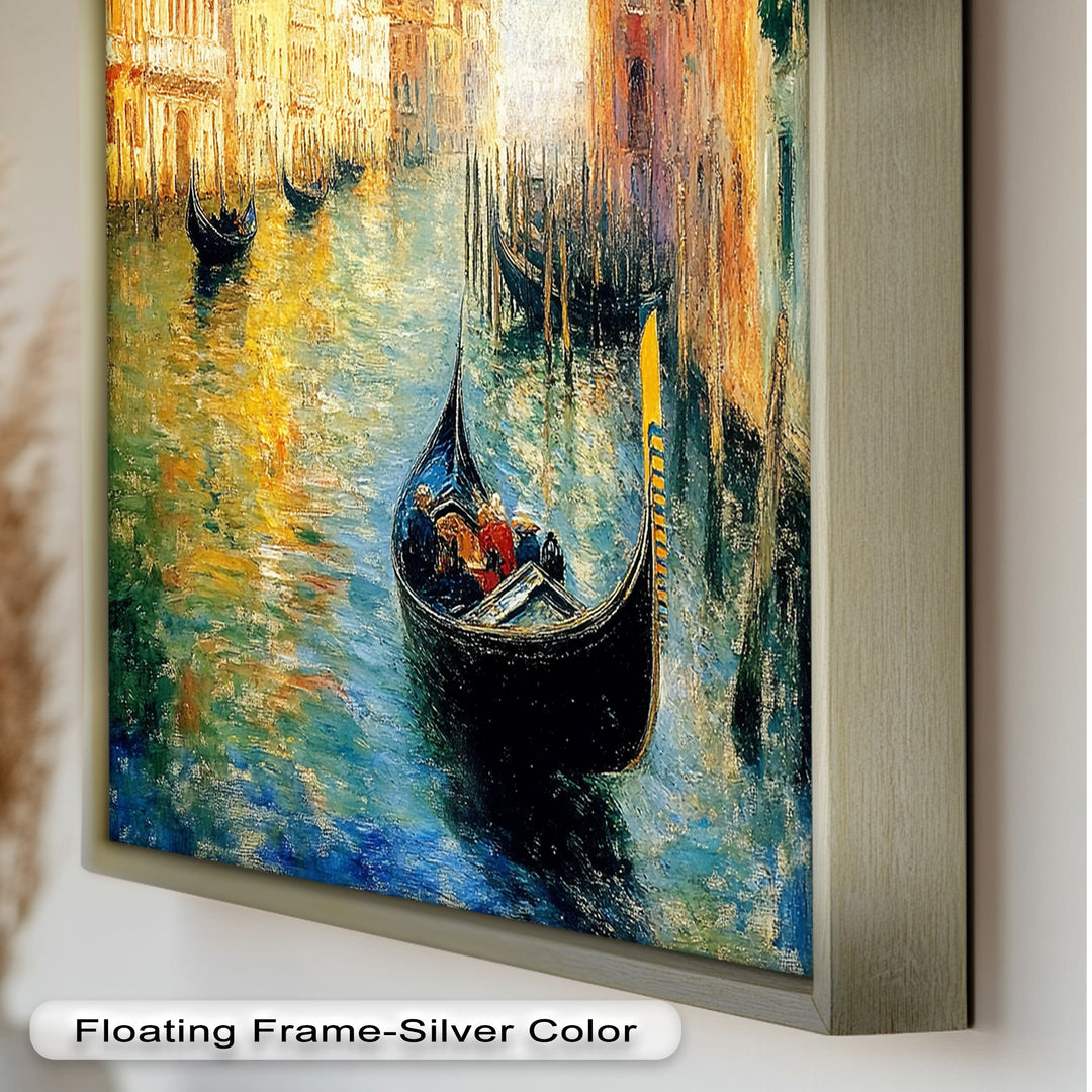 Venice Gondola Scene - Impressionist Oil Painting