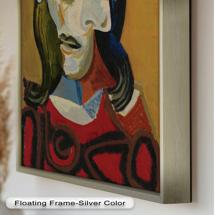 Abstract Portrait with Red Garment - Picasso Oil Painting