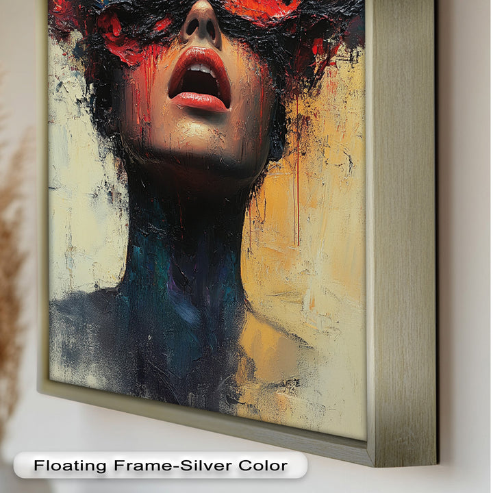 Inferno Within – Fiery Emotional Expression Abstract Oil Painting