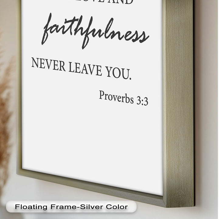 Let Love and Faithfulness – Bible Verse Oil Painting