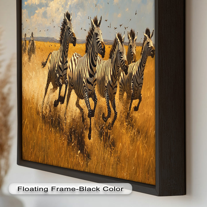 Running Wild – Zebra Oil Painting