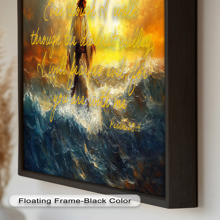 Psalm 23:4 – Fear No Evil Bible Verse Oil Painting