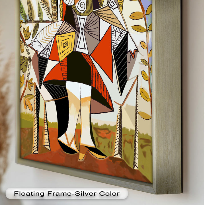 Queen Among Leaves – Picasso Style Cubist Oil Painting