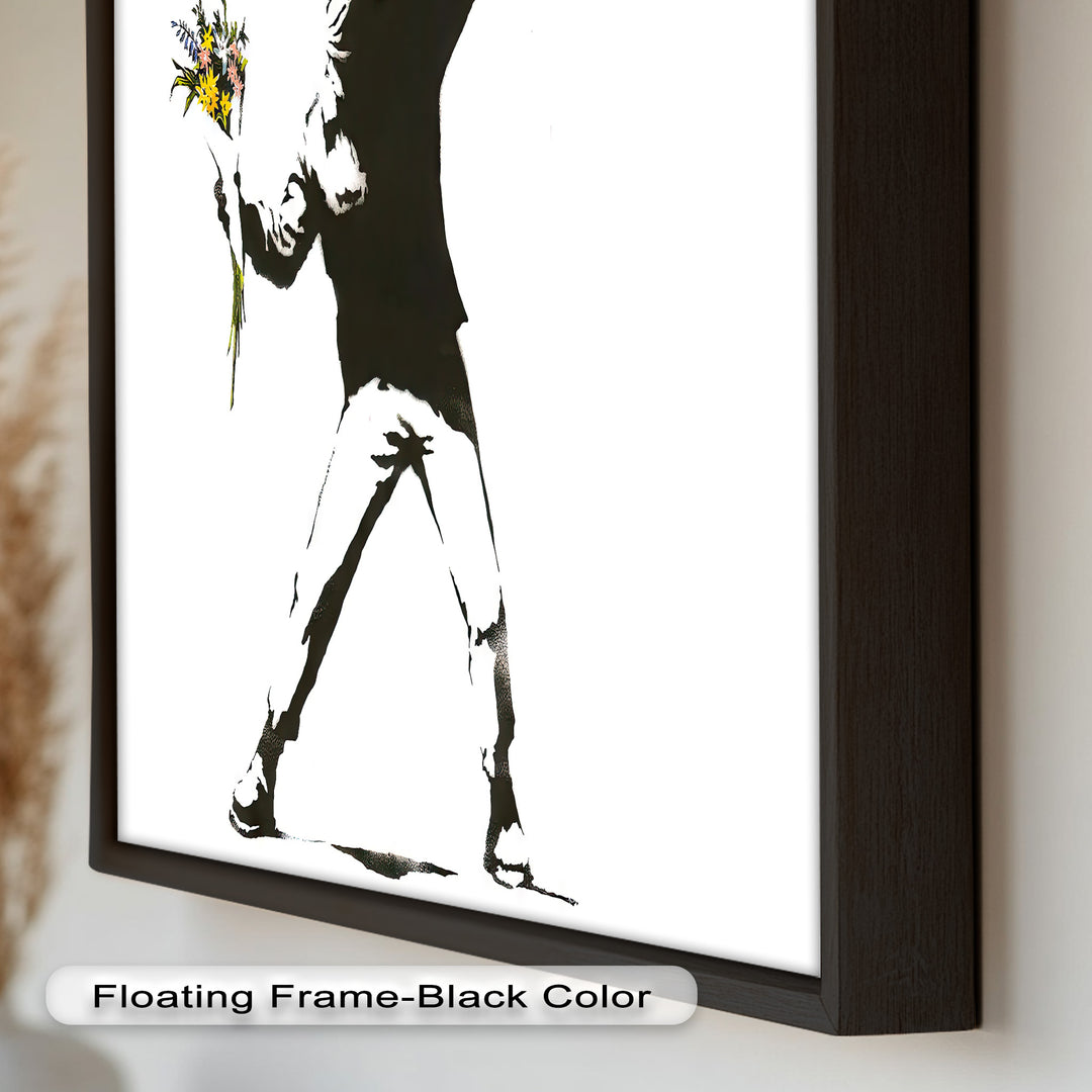 Flower Thrower – Iconic Protest Banksy Oil Painting