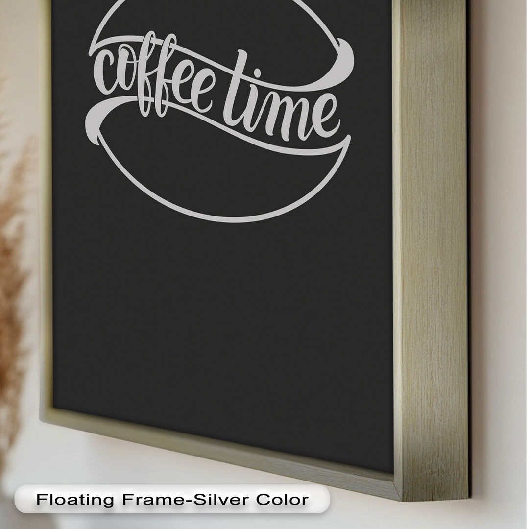 Modern Coffee Time Typography – Minimalist Oil Painting