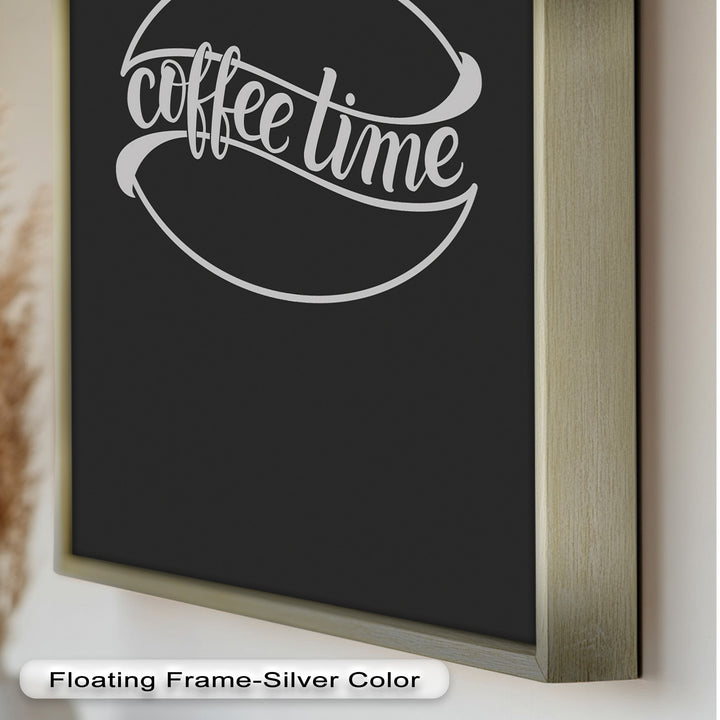 Modern Coffee Time Typography – Minimalist Oil Painting