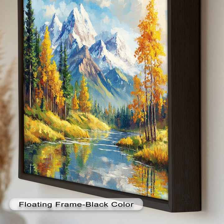 Golden Autumn Peaks – Mountain Landscape Oil Paintings