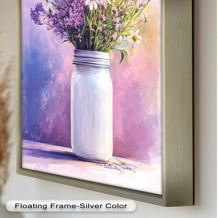 Wildflower Harmony – Sanftes Pastellblumen-Ölgemälde