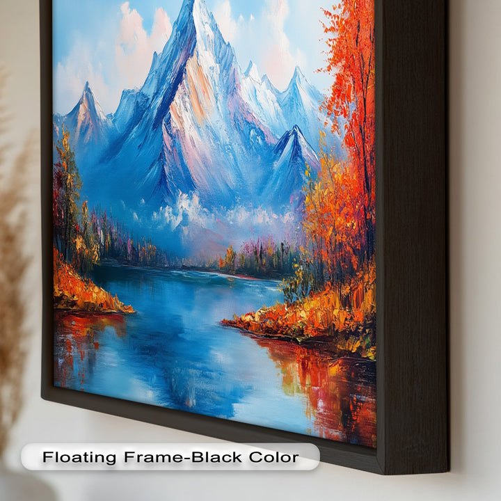 Incredible Stunning Mountain Landscape – Framed Nature Oil Painting