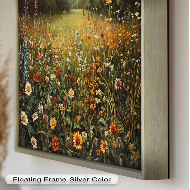 Whispers of Meadow Bloom – Colorful Wildflower Field Oil Painting