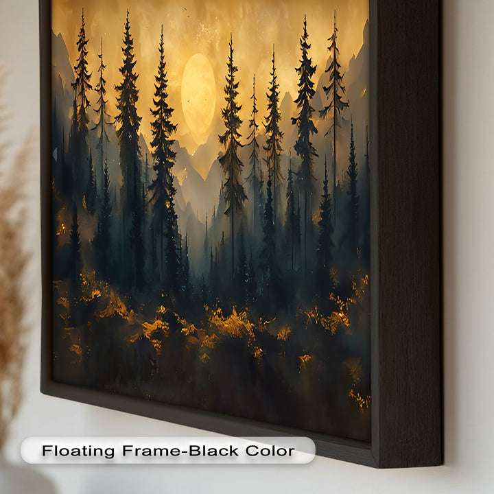 Sunset Pine Forest - Landscape Oil Painting