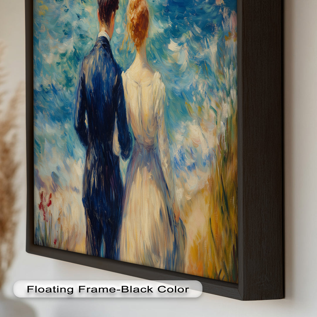 Lovers by the Sea – Romantic Impressionist Oil Painting