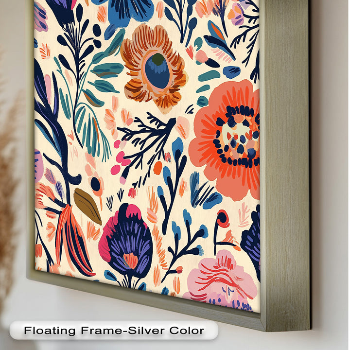 Garden Reverie – Expressive Boho Floral Oil Painting