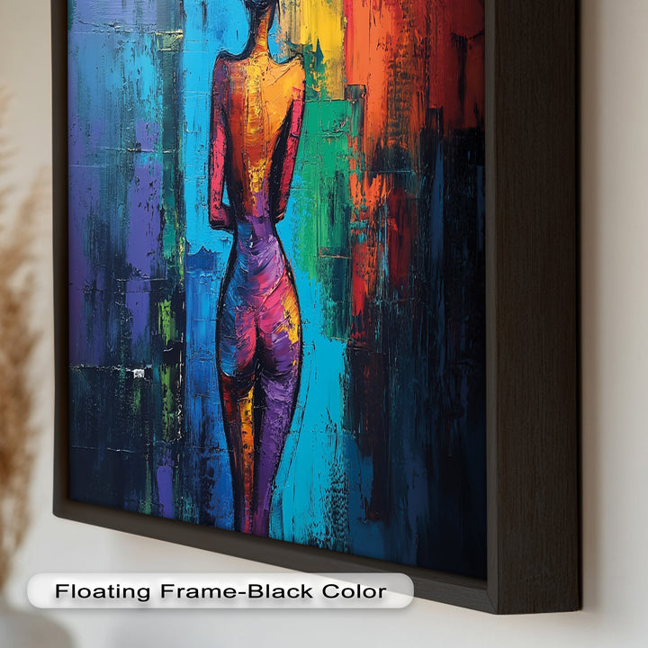 Radiant Contours – Bold Abstract Figurative Oil Painting