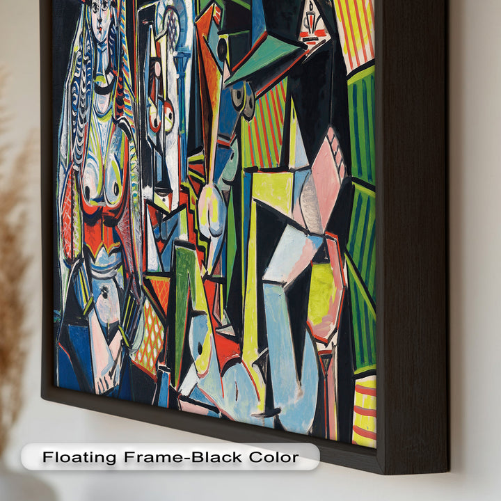 The Mirror Within – Bold Cubist Interior Picasso Oil Painting